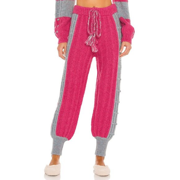 LoveShackFancy NWT Landana Jogger Passion Fruit Punch Alpaca & Wool Blend Small - Picture 9 of 10